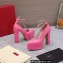 Valentino Heel 15.5cm platform 5.5cm Tan-Go Pointy Pumps in patent leather Pink 2022