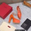 Valentino Heel 15.5cm platform 5.5cm Tan-Go Pointy Pumps in patent leather Orange 2022