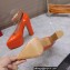 Valentino Heel 15.5cm platform 5.5cm Tan-Go Pointy Pumps in patent leather Orange 2022