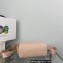 Prada Perforated logo Leather shoulder bag 1BH187 Nude Pink 2022