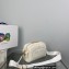 Prada Perforated logo Leather shoulder bag 1BH187 White 2022