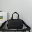 Prada Perforated logo Leather Handbag 1BH078 Black 2022