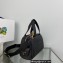 Prada Perforated logo Leather Handbag 1BH078 Black 2022