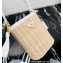 Prada Wicker and canvas bucket bag 1BE062 White 2022