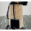 Prada Wicker and canvas bucket bag 1BE062 Black 2022