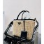 Prada Wicker and canvas tote bag 1BG835 Black 2022