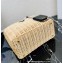 Prada Wicker and canvas tote bag 1BG835 Black 2022