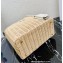 Prada Wicker and canvas tote bag 1BG835 White 2022