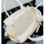 Prada Wicker and canvas tote bag 1BG835 White 2022