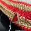 Prada Large raffia tote bag 1BG392 Red/Beige 2022