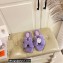 Hermes Woolskin with iconic "H" Oran Sandals Purple