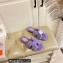Hermes Woolskin with iconic "H" Oran Sandals Purple