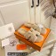 Hermes Woolskin with iconic "H" Oran Sandals Beige