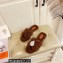 Hermes Woolskin with iconic "H" Oran Sandals Coffee