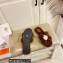 Hermes Woolskin with iconic "H" Oran Sandals Coffee