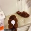 Hermes Woolskin with iconic "H" Oran Sandals Coffee