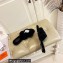 Hermes Woolskin with iconic "H" Oran Sandals Black