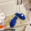 Hermes Woolskin with iconic "H" Oran Sandals Blue