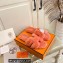 Hermes Woolskin with iconic "H" Oran Sandals Lobster Pink
