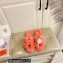 Hermes Woolskin with iconic "H" Oran Sandals Lobster Pink