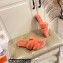 Hermes Woolskin with iconic "H" Oran Sandals Lobster Pink