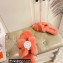 Hermes Woolskin with iconic "H" Oran Sandals Lobster Pink