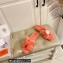 Hermes Woolskin with iconic "H" Oran Sandals Lobster Pink