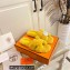 Hermes Woolskin with iconic "H" Oran Sandals Yellow