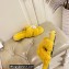 Hermes Woolskin with iconic "H" Oran Sandals Yellow
