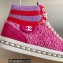 Chanel Heel 2.5cm Chain Calfskin and Tweed Mid-top Sneakers Fuchsia 2022