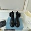 Prada Brushed leather and Re-Nylon lace-up Ankle boots with Removable pouch Black