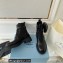 Prada Brushed leather and Re-Nylon lace-up Ankle boots with Removable pouch Black