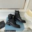 Prada Brushed leather and Re-Nylon lace-up Ankle boots with Removable pouch Black