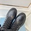 Prada Brushed leather and Re-Nylon lace-up Ankle boots with Removable pouch Black