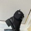 Prada Brushed leather and Re-Nylon lace-up Ankle boots with Removable pouch Black