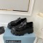 Prada Brushed leather Monolith loafers 1D649M Black