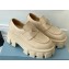 Prada Brushed leather Monolith loafers 1D649M Beige