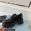 Prada Brushed leather Monolith lace-up loafers 1E708L Black