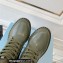 Prada Brushed leather and Re-Nylon lace-up Ankle boots 1T782M Military Green