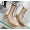 Balenciaga Heel 4.5cm Smooth calfskin Tractor Lace-up boots Beige