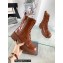 Balenciaga Heel 4.5cm Smooth calfskin Tractor Lace-up boots Caramel