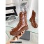 Balenciaga Heel 4.5cm Smooth calfskin Tractor Lace-up boots Caramel