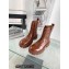 Balenciaga Heel 4.5cm Smooth calfskin Tractor Lace-up boots Caramel