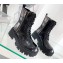 Balenciaga Heel 4.5cm Smooth calfskin Tractor Lace-up boots Brushed Black