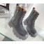 Balenciaga Heel 4.5cm Smooth calfskin Tractor Lace-up boots Gray