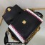 Versace La Medusa Medium Handbag 307 Stitching Black/White/Fuchsia