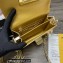 Dolce & Gabbana Small patent leather shoulder bag Gold with DG fastening