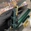 Dolce & Gabbana Small patent leather shoulder bag Green with DG fastening