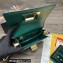 Dolce & Gabbana Small patent leather shoulder bag Green with DG fastening