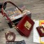 Dolce & Gabbana Small patent leather shoulder bag Burgundy with DG fastening